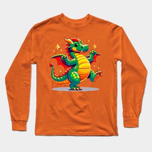 Dragon Dancing by Himself Long Sleeve T-Shirt